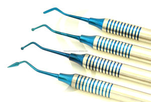 Kit de Instrumentos dentales compuestos, herramientas manuales de llenado de Punta dorada, manijas huecas, aplicadores de enchufes de acero inoxidable, CE ergonómico - Product Image 4