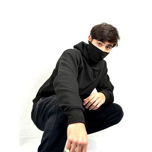 Sudadera con Capucha de Ganchillo de Moda, Capucha con Máscara de Doble Capa, Primavera, Tejido Grueso, Talla Grande, Personalizada para Hombre, Venta al por Mayor, Cómoda - Product Image 2