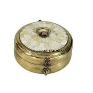 Pure Brass <b>Table</b> Top Kitchen Chapati Roti Container Exclusive Quality Large Size Home Chapati Roti Storage Container From Indian - Product Image 3