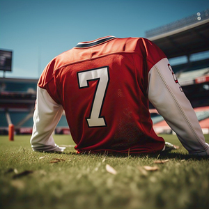 Maillots de football américain personnalisés Impression numérique professionnelle Manches courtes 100% polyester Séchage rapide Respirant - Product Image 2