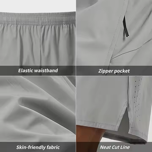 Pantalones Cortos Deportivos para Hombre, de Alta Calidad, Transpirables, Sólidos, de Secado Rápido, con Cordón Oculto, Estilo Casual y Urbano - Product Image 5