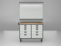 Système d'armoires à outils modulaires DETAY, établi professionnel, solution de rangement pour garage, structure démontable OEM, haute qualité 10