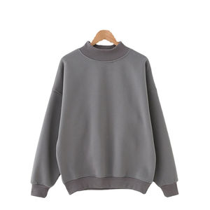 Servicio OEM/ODM, Sudadera Informal de Punto para Mujer, Estilo Urbano, Hombros Caídos, Ecológica, Transpirable, Invierno, Logotipo Frontal Personalizado - Product Image 2