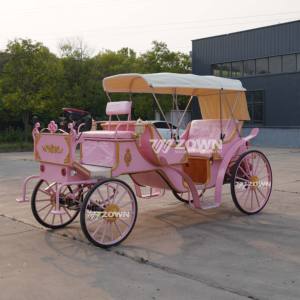 Carruaje de caballos eléctrico de lujo rosa para bodas con 4 ruedas, 4-6 asientos, garantía de 2 años para Royal Sightseeing - Product Image 3