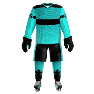 Tenues de hockey sur glace pour hommes de haute qualité 2025, 100% polyester, respirantes et écologiques, personnalisables, fabriquées au Pakistan - Product Image 1