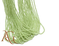 Perles rondes facettées de couleur vert péridot, perles rondes en verre synthétique pour la fabrication de bijoux en Chine, 2 mm, 3 mm, 4 mm, 6 mm