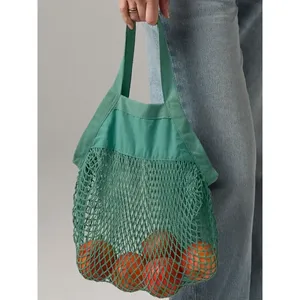 Bolsa de Malla Mini de Algodón Orgánico Sostenible para Frutas y Verduras, Bolsa de Merchandising Pequeña - Product Image 1
