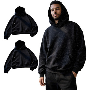 Sudaderas con Capucha y Cremallera con Pedrería al por Mayor, con Pedrería Brillante, Estilo Urbano, Fabricante OEM - Product Image 5