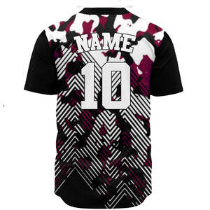 Ventes en gros de maillots de baseball à col en V entièrement brodés, vierges, en vrac, pour sublimation - Product Image 2