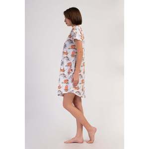 Tunique décontractée pour femme à col rond et manches courtes avec poche ovale - Product Image 3