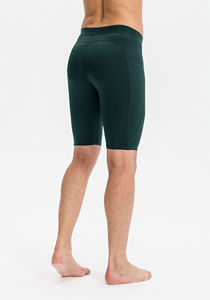 กางเกงขาสั้นออกกำลังกายผู้ชาย ผ้าโพลีเอสเตอร์ 90% สแปนเด็กซ์ 10% กางเกงรัดกล้ามเนื้อสำหรับฟิตเนส วิ่ง ออกกำลังกาย เล่นกีฬาในยิม - Product Image 2