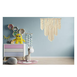 Macramé moderne fait à la main en corde de coton art mural forme géométrique tenture murale tapisserie pour mariage anniversaire et anniversaire - Product Image 2