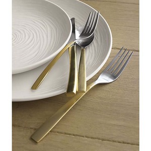 Juego creativo de cuchillos dorados de boda mate de plata de diseñador de acero inoxidable reutilizable y tenedor de cuchara cubiertos de oro - Product Image 6