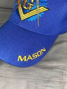 Franc-maçon maçonnique casquettes brodées réglable ombre bleu Baseball chapeau Regalia casquette broderie lettre Hip Hop chapeaux personnalisés - Product Image 5