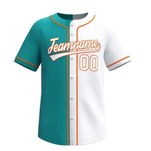 Conjuntos de camisetas de béisbol transpirables con estampado Digital de botón completo personalizado para hombres/mujeres/jóvenes/niños, ropa deportiva personalizada, números de nombre del equipo - Product Image 1