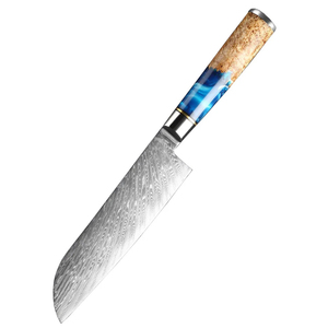 Juego de Cuchillos de Chef de Acero de Damasco Hechos a Mano con Diseño Ambidiestro y Mangos de Madera de Alta Durabilidad para Uso Doméstico y Profesional - Product Image 4