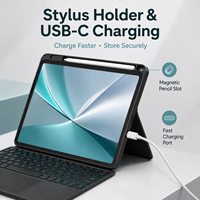 Casing Keyboard Magnetik Dapat Diputar, Dapat Diisi Ulang 5.0, Kontrol Gerakan, Cangkang Tablet Terpisah, Tombol Gunting, Latensi Rendah, Alur