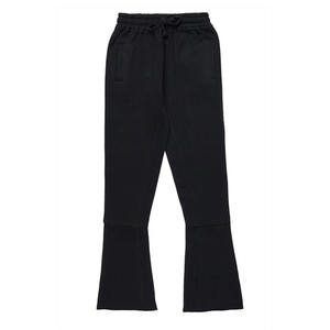 <b>Men's</b> Distressed Embroidery LED Wide-Leg Flare Sweatpants <b>Baggy</b> Oversized Trunks Mid Straight Cotton Leg Street Pants <b>Trousers</b> - Product Image 4