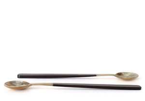 Ustensiles de cuisine de luxe en corne de buffle noire et os blanc, écologiques, compatibles lave-vaisselle, pour salades, fabriqués en Inde - Product Image 6