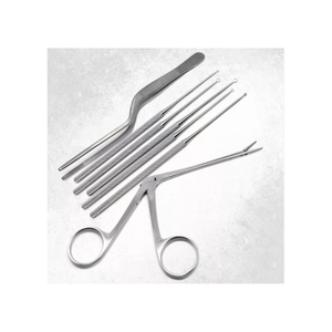 Juego de 7 Instrumentos Quirúrgicos Manuales Reutilizables de Acero Inoxidable Alemán de Alta Calidad, Aprobados por la CE, para Estudiantes de ORL - Product Image 5
