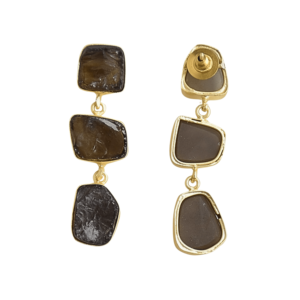 Pendientes Colgantes de Latón de Moda, Hechos a Mano para Exportación, Textura Mate de Latón Semiprecioso, Diseño Boho Chic, Premium, Listos para B2B - Product Image 3