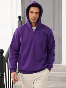 Sudadera con Capucha para Hombre, con Cierre, Mezcla de Algodón Suave, Cómoda para el Invierno, Uso Diario Informal y al Aire Libre - Product Image 6