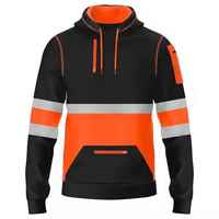 Sweat à capuche de sécurité réfléchissant haute visibilité pour hommes vêtements de travail en coton personnalisables veste uniforme doux plus chaud sécurité