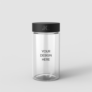 Frasco Redondo de PET de 300 ml de Alta Calidad para Mezclas Herbales, Tapa Negra de PP CR, Etiqueta Personalizada, Ofertas OEM/ODM, Comestible M0739 - Product Image 2