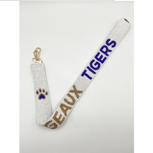 Correas de guitarra con cuentas de semillas bordadas a mano con diseño de monedero de estrella accesorio de moda accesorio hecho a mano - Product Image 5