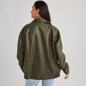 Customized Women's <b>Sheep</b> <b>Skin</b> <b>Jacket</b> Plain Dyed Breathable Windproof Classic Comfortable Long Sleeve Design High Quality Fabric - Product Image 3