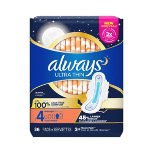 Pour Always Maxi Classic Night 8s Taille 3 Serviette hygiénique avec ailes pour un confort nocturne durable - Product Image 3