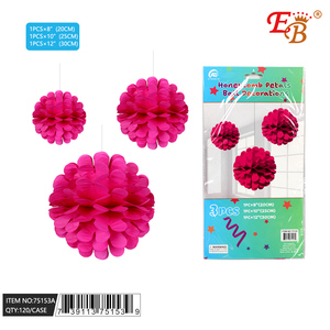 120ชิ้น /cs 3ชิ้น (8 "10" 12) ลูกบอลรังผึ้งสีแดงกุหลาบของตกแต่งงานปาร์ตี้ - Product Image 1