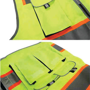 Chaleco DE SEGURIDAD reflectante impermeable de alta calidad, chaleco de trabajo de seguridad OEM personalizable con logotipo personalizado, chaleco reflectante - Product Image 4