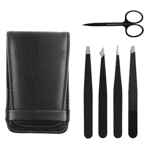 Pinzas de extensión de pestañas para pestañas clásicas y de volumen, paquete de 9 Instrumentos de belleza para injertos de plantación de colores dorados - Product Image 1