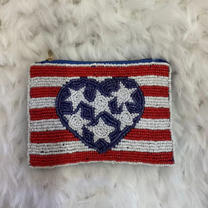 Handmade Bohemian Style Glass Seed Bead Tote Bag Custom Logo Embroidery Beaded Coin Pouch for Women MS Handicraft Promotions - Product Image 1