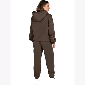 Conjunto Deportivo de 2 Piezas para Mujer, Sudadera con Capucha y Pantalones Jogger de Corte Regular, 100% Algodón, Transpirable y Ligero para Otoño - Product Image 4