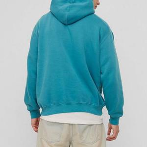 Personnalisable hommes printemps automne fermeture éclair pull à capuche confortable coton polaire tricoté bouffée Technique brodé solide - Product Image 3