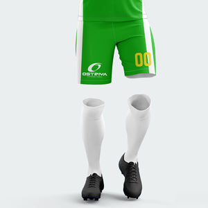 ชุดเสื้อและกางเกงฟุตบอลพิมพ์ลายโพลีเอสเตอร์ 100% แบบระเหิดสี แห้งเร็ว ระบายอากาศได้ดี รับผลิตตามแบบ OEM พร้อมสกรีนชื่อทีม - Product Image 6