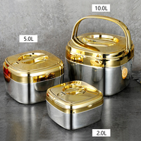 Casserole de Luxe Moderne Haut de Gamme pour Hot Pot, en Acier Inoxydable Isolé, Compatible Lave-Vaisselle, Four et Induction
