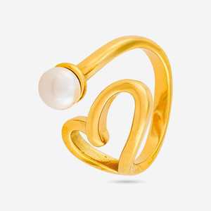 Bague tendance plaquée or avec grappe de pierres 192439 pour occasions religieuses islamiques, sertie d'une monture invisible - Product Image 3