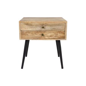 Handcrafted Solid <b>Wood</b> Side <b>Table</b> Beside <b>Table</b> with Storage Shelf - Elegant <b>Rustic</b> Design for Home and Office - Product Image 5