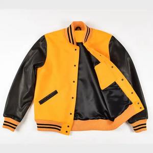 Custom Men's Spring Baseball Bomber Varsity Men Jackets New Wool PU Leather Sleeves CollegeBaseballjacket for men DDP Shipping - Product Image 5