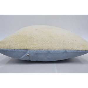 Beige Ikat Toile Patchwork lana antideslizante ecológico extraíble lavable refuerzo almohada 14x14 pulgadas tejido bordado decorativo - Product Image 4