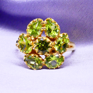 Ropa DE BODA Plata de Ley 925 Chapado en oro Peridot Gemstone Mujeres usan anillo de dedo de moda clásico - Product Image 4