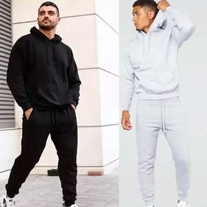 Ensemble de survêtement en molleton chaud d'hiver pour homme, imprimé décontracté, avec capuche et pantalon de survêtement - Product Image 3