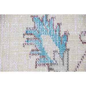 1.4x3.3 ft Vintage Turkish Rug, Small Rug, <b>Brown</b> <b>Wool</b> Rug - Product Image 5