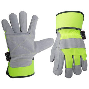 Gants de sécurité durables en cuir fendu de qualité supérieure Gants de travail de protection des mains Gants de travail de contraction respirants résistants à la chaleur - Product Image 1