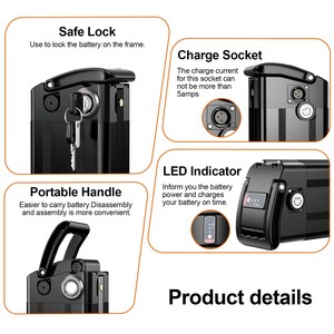 Batterie de remplacement pour vélo électrique urbain DE Stock 36V 17.5Ah, batterie de vélo électrique avec cellules LG3500, affichage LED et chargeur 20A BMS - Product Image 5