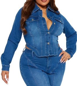 Chaquetas Cortas de Mezclilla Rasgadas con Bolsillos Estilo Coreano Retro para Mujer, Logotipo Personalizado, Servicio OEM, Fabricadas por BROWARD Industry 2026 - Product Image 3