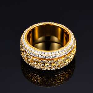 Joyería de moda Premium personalizada Eternity Diamond Band 14kt Oro blanco sólido Corte redondo Diamante cultivado en laboratorio - Product Image 3